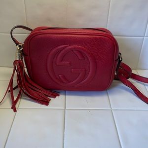 ❤️Gucci❤️ Red Soho Disco Leather Camera Bag